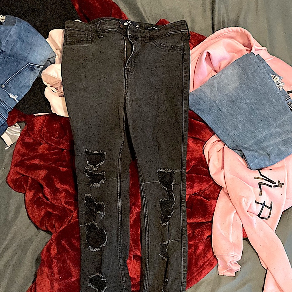 Hollister High-rise black skinny jeans
